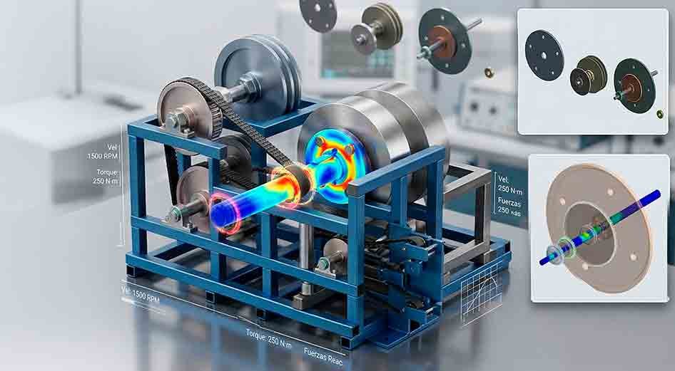 Simulación FEA bogie ferroviario — Innomec